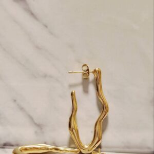 Pendientes de Acero Inoxidable "Liquid Gold"